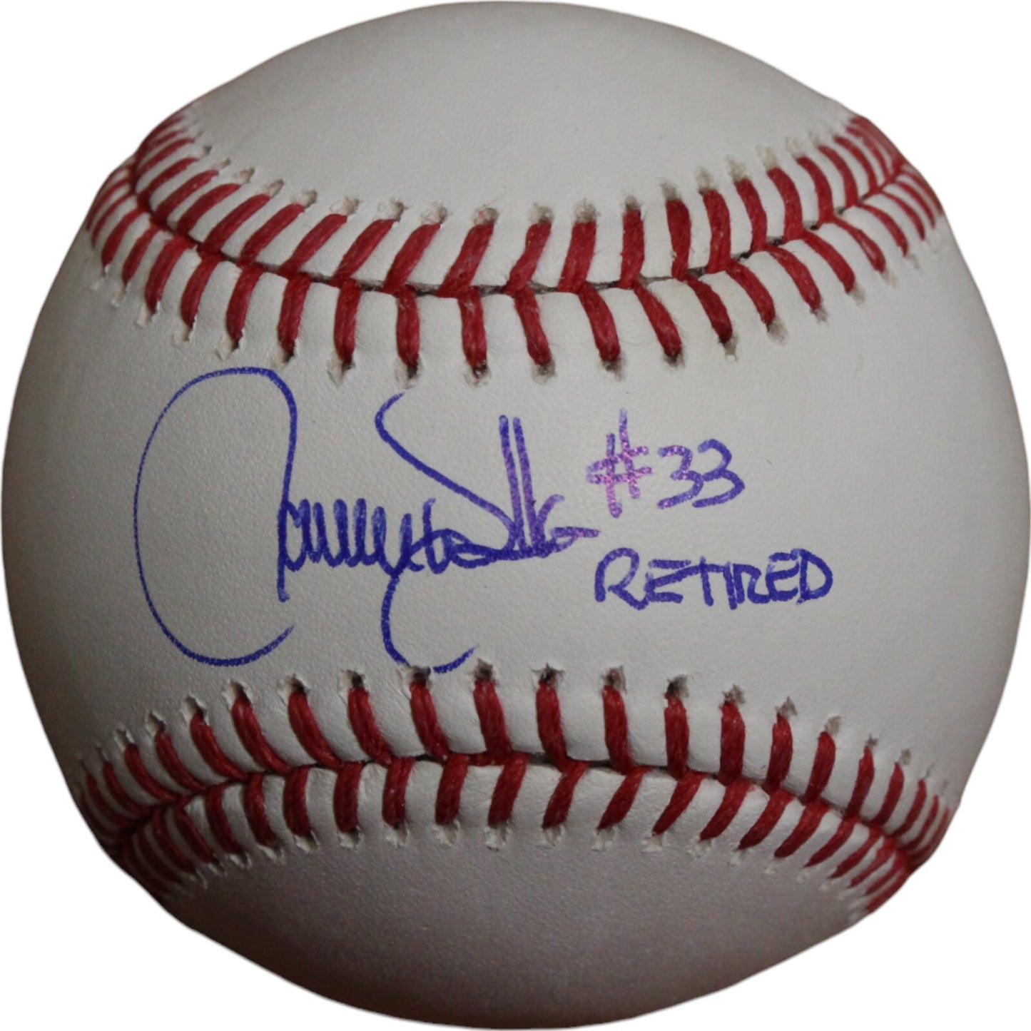 Larry Walker Autographed Colorado Rockies OML Baseball #33 Retired