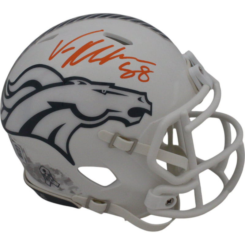 Von Miller Denver Broncos 2024 Salute to Service Signed Mini Helmet