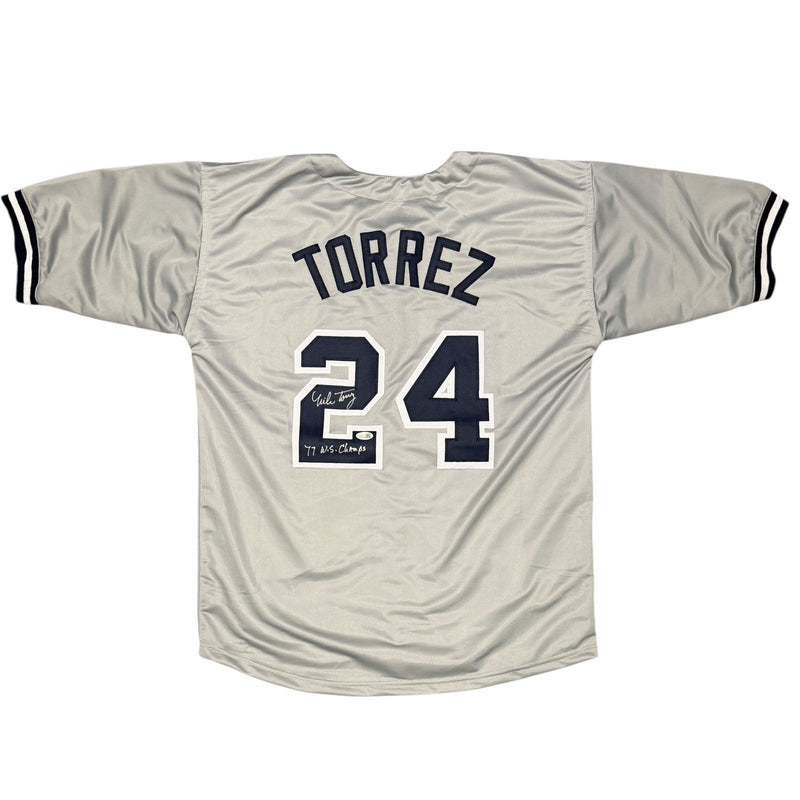 Mike Torrez Signed New York Yankees Custom Jersey (77 WS Champs) JSA