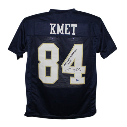 Cole Kmet Signed Notre Dame Style Jersey "Play Like A Champion" BAS