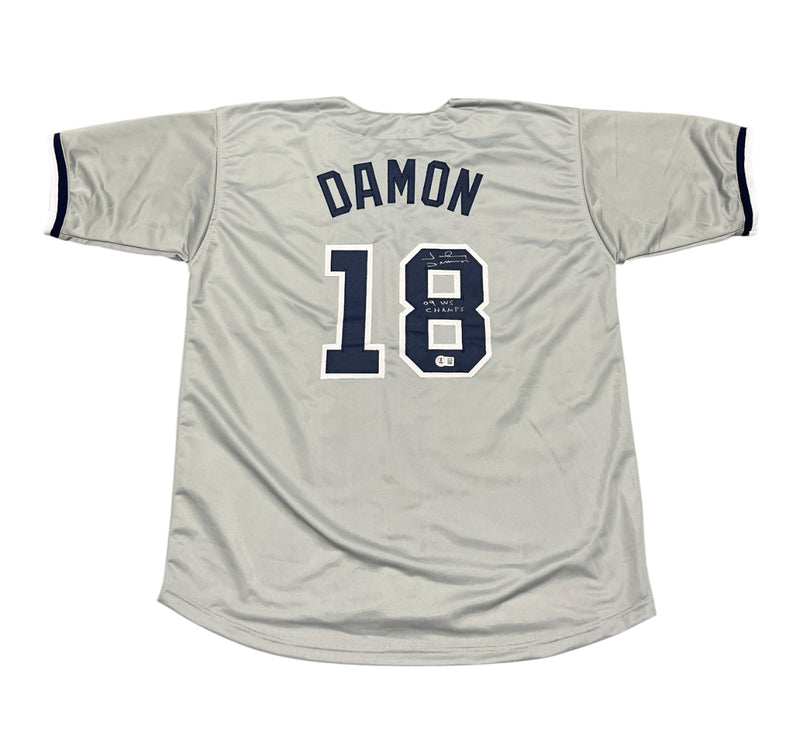 Johnny Damon Signed New York Yankees Custom Jersey (09 WS Champs)