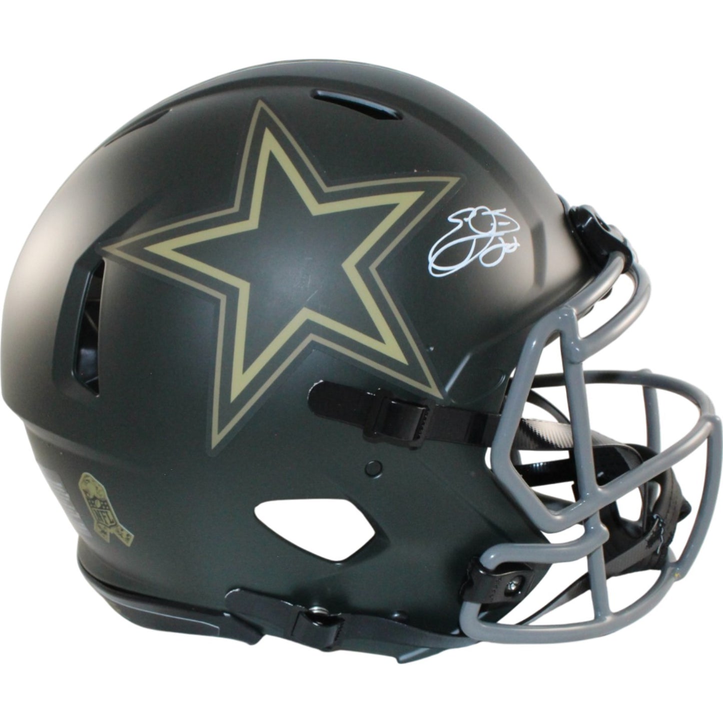 Emmitt Smith Dallas Cowboys Autographed 2025 Salute to Service Authentic Helmet