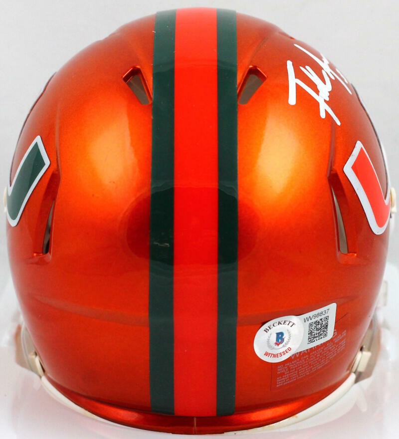 Frank Gore Signed Miami Hurricanes Flash Speed Mini Helmet