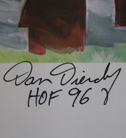 Dan Dierdorf Signed Arizona Cardinals Hall of Fame 24x36 Limited Edition Print