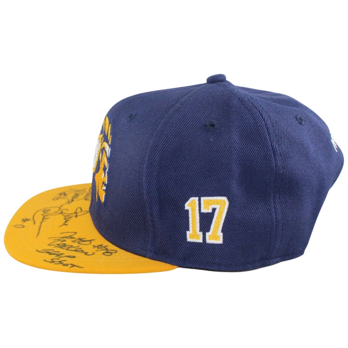 Hanson Brothers Slap Shot Autographed Charlestown Chiefs Snapback Hat