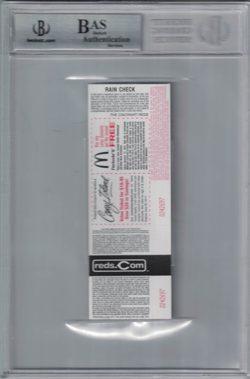 Albert Almora Jr. Autographed Chicago Cubs Ticket 1st MLB HR Inscription