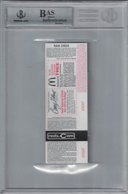 Albert Almora Jr. Autographed Chicago Cubs Ticket 1st MLB HR Inscription