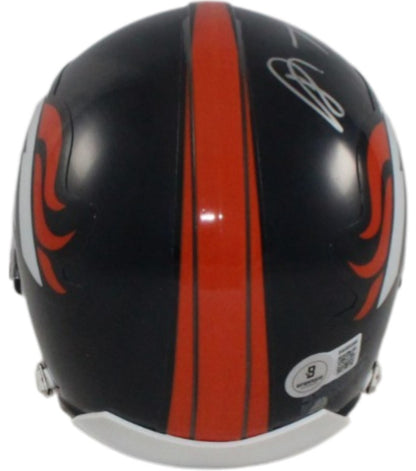 Shannon Sharpe Denver Broncos Autographed VSR4 Mini Helmet
