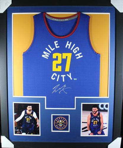 Jamal Murray Autographed Denver Nuggets Framed Pro Style Jersey