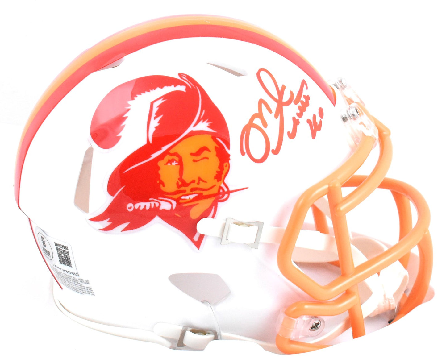 Mike Alstott Signed Tampa Bay Buccaneers 76-96 Speed Mini Helmet