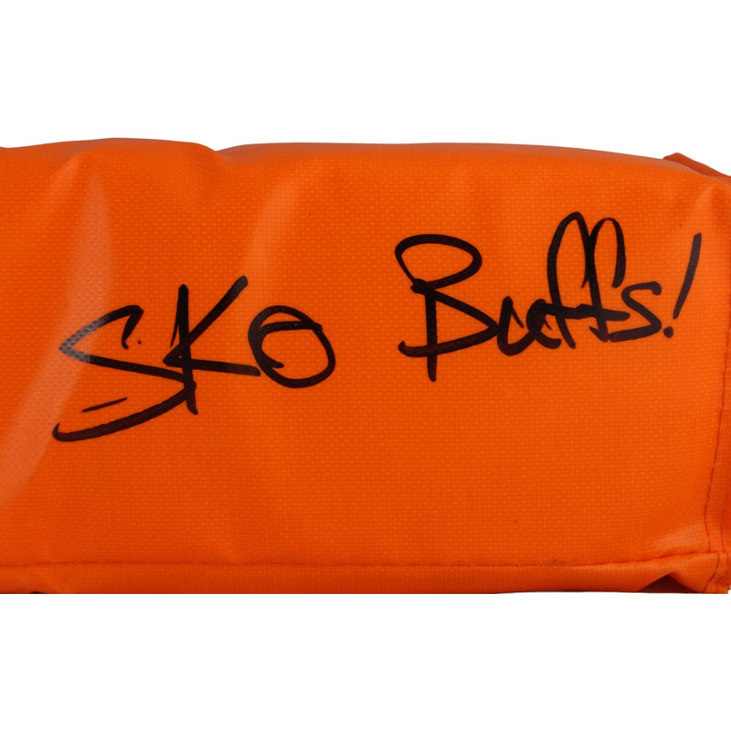 Warren Sapp Autographed Weighted Orange Pylon (Sko Buffs Inscription)