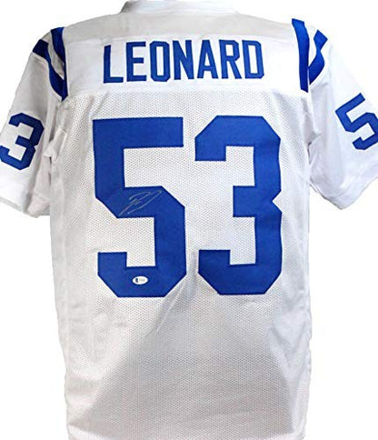 Darius Leonard Signed Indianapolis Colts Custom White Jersey