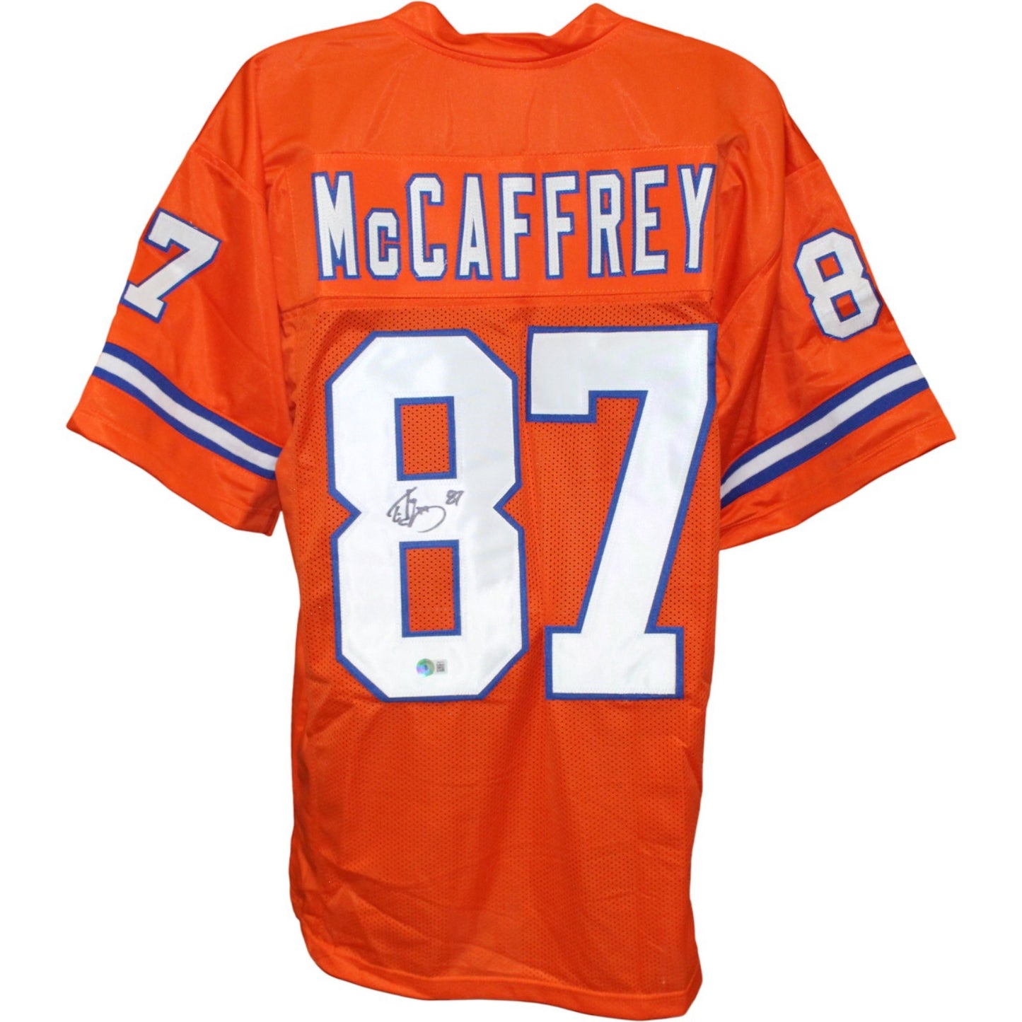 Ed McCaffrey Autographed Pro Style Orange Throwback Jersey