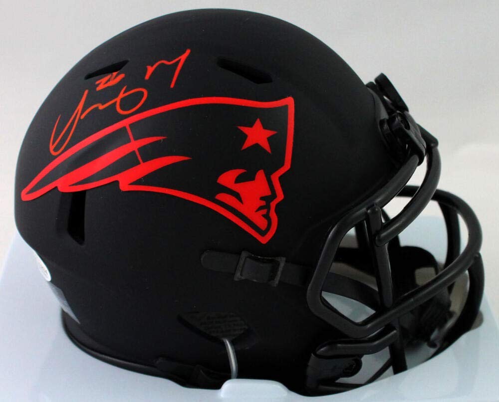 Sony Michel Signed New England Patriots Eclipse Speed Mini Helmet
