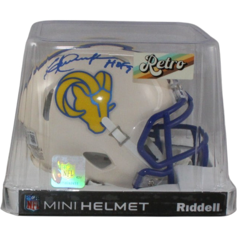 Eric Dickerson Signed Los Angeles Rams Retro Mini Helmet