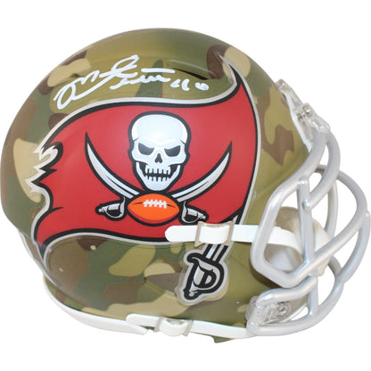 Mike Alstott Signed Tampa Bay Buccaneers Camo Mini Helmet