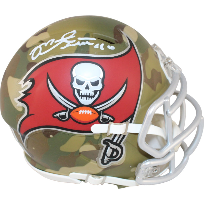 Mike Alstott Signed Tampa Bay Buccaneers Camo Mini Helmet