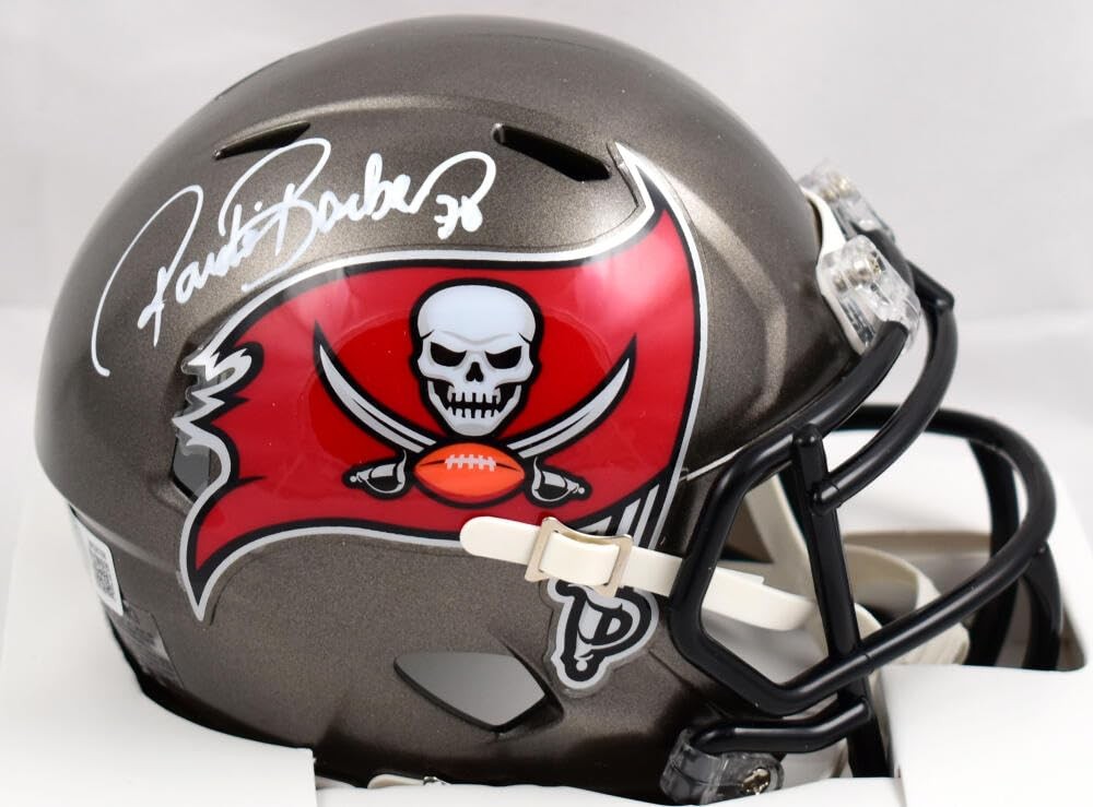 Ronde Barber Signed Tampa Bay Buccaneers Speed Mini Helmet - White
