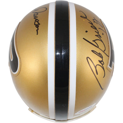 Len Dawson & Bob Griese Autographed Purdue Boilermakers VSR4 Mini Helmet
