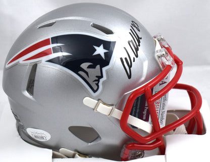 Wes Welker Signed New England Patriots Speed Mini Helmet