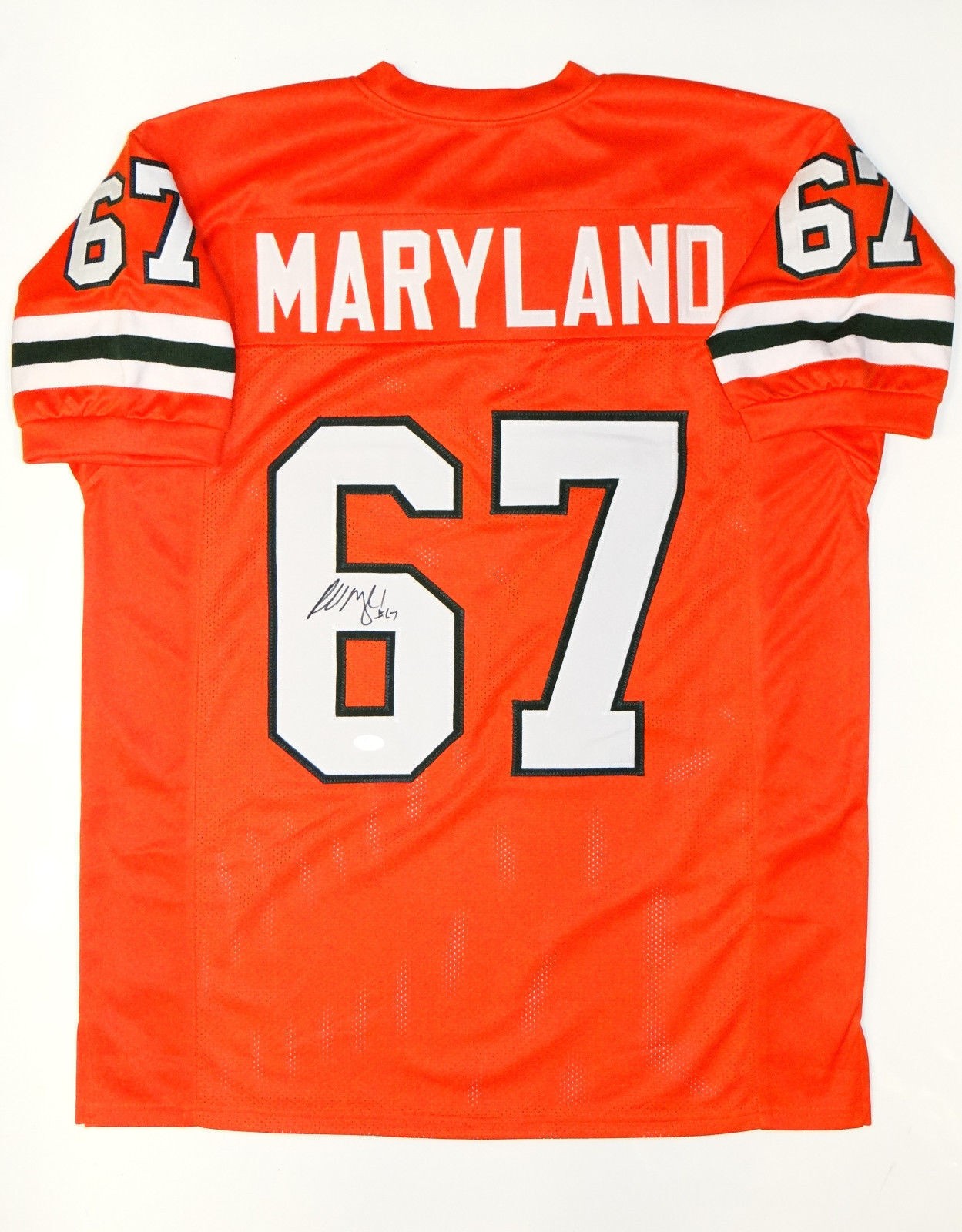 Russell Maryland Signed Orange Custom College Style Jersey