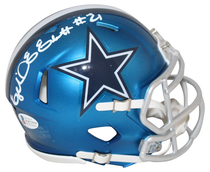 Ezekiel Elliott Autographed Dallas Cowboys Blaze Mini Helmet