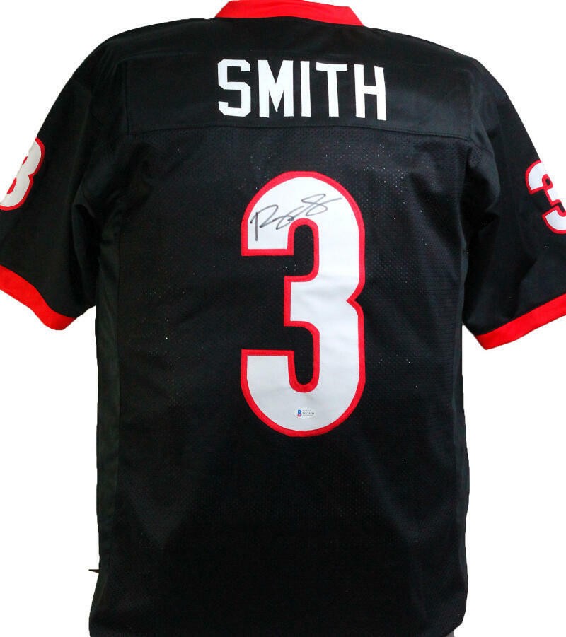 Roquan Smith Signed Georgia Bulldogs Custom Black Jersey