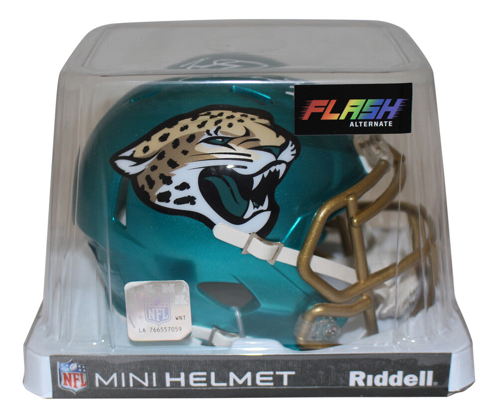 Fred Taylor Jacksonville Jaguars Signed Flash Mini Helmet Beckett BAS