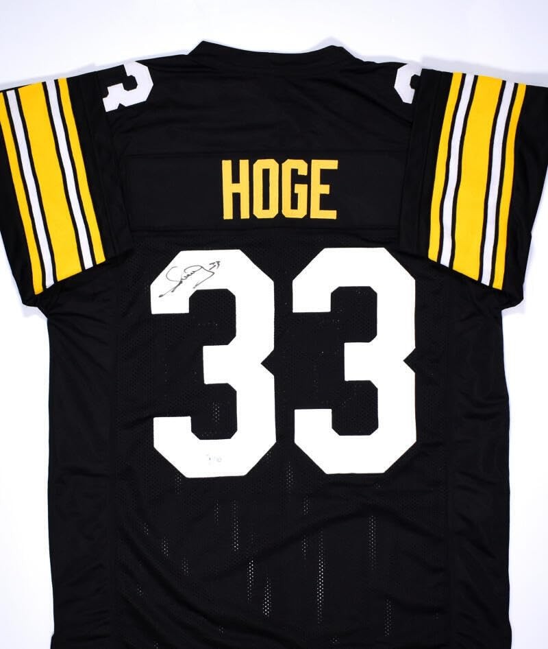 Merrill Hoge Autographed Custom Black Jersey