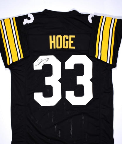 Merrill Hoge Autographed Custom Black Jersey