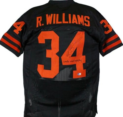 Ricky Williams Signed Black Custom College Jersey Inscribed SWED
