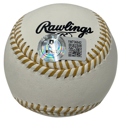 Devon White Signed Rawlings Gold Glove Baseball 7x GG Inscription Beckett COA
