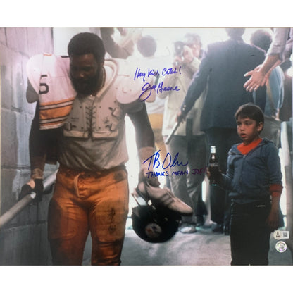 Joe Greene & Tommy Okon Autographed 16x20 "Hey Kid, Catch!" Photo