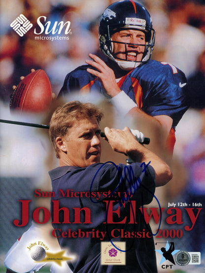 John Elway Signed 2000 Celebrity Classic Golf Program (Beckett BAS)