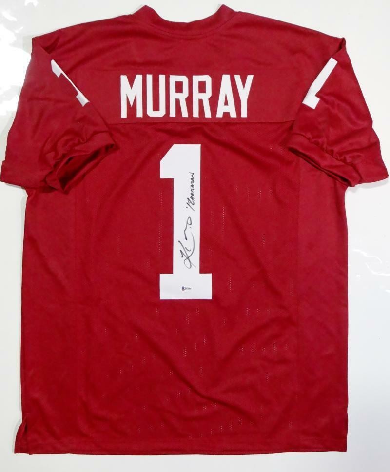 Kyler Murray Autographed Oklahoma Style Crimson Jersey "18 HT"