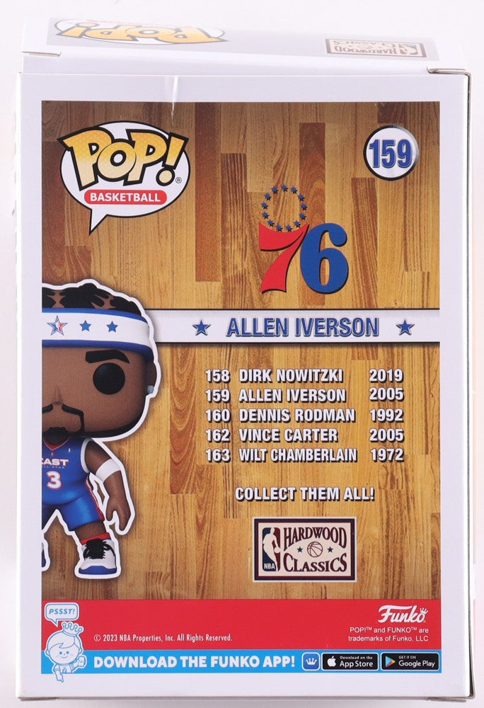 Allen Iverson Signed Philadelphia 76ers Funko Pop #159