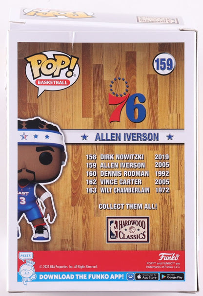 Allen Iverson Signed Philadelphia 76ers Funko Pop #159