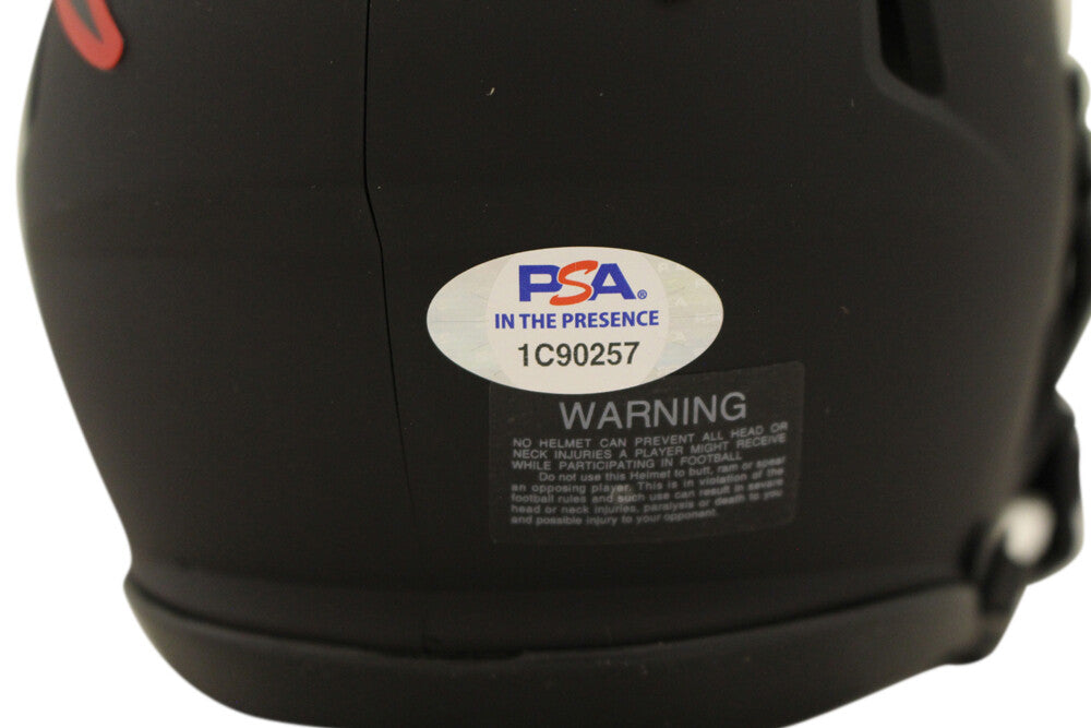 Curtis Martin Autographed New England Patriots Eclipse Mini Helmet PSA