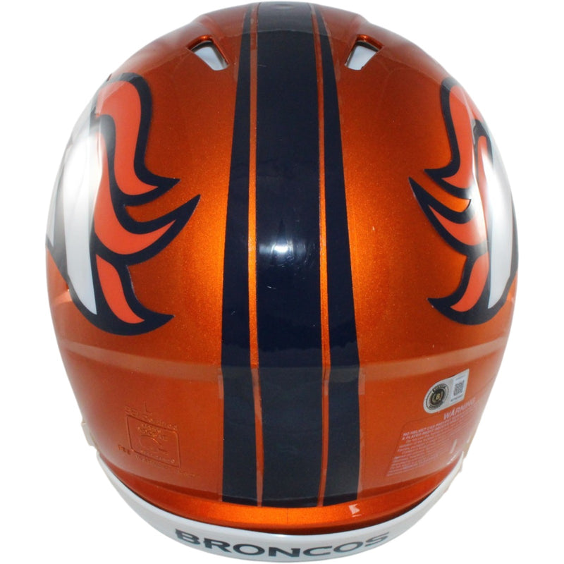 Bo Nix Autographed Denver Broncos Full Size Authentic Flash Helmet
