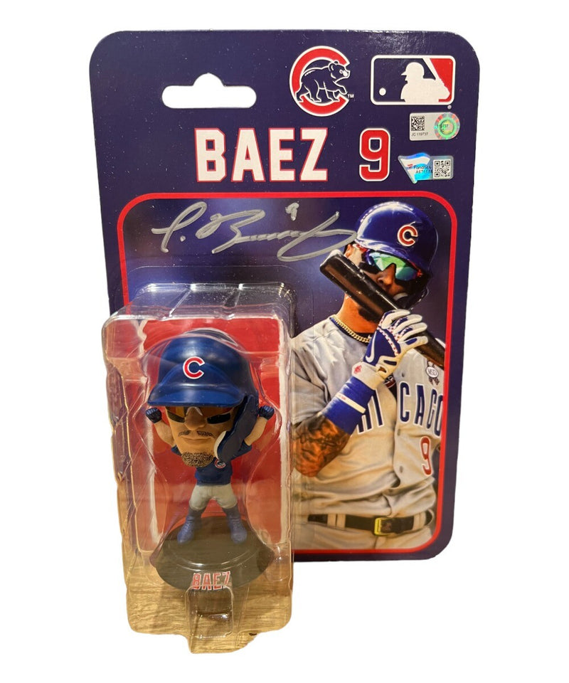 Javier Baez Signed Chicago Cubs Mini Bobblehead - Fanatics COA
