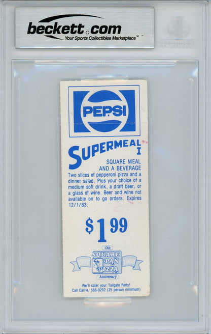 John Elway & Dan Fouts Autographed 1983 Game Ticket Stub Beckett Slabbed