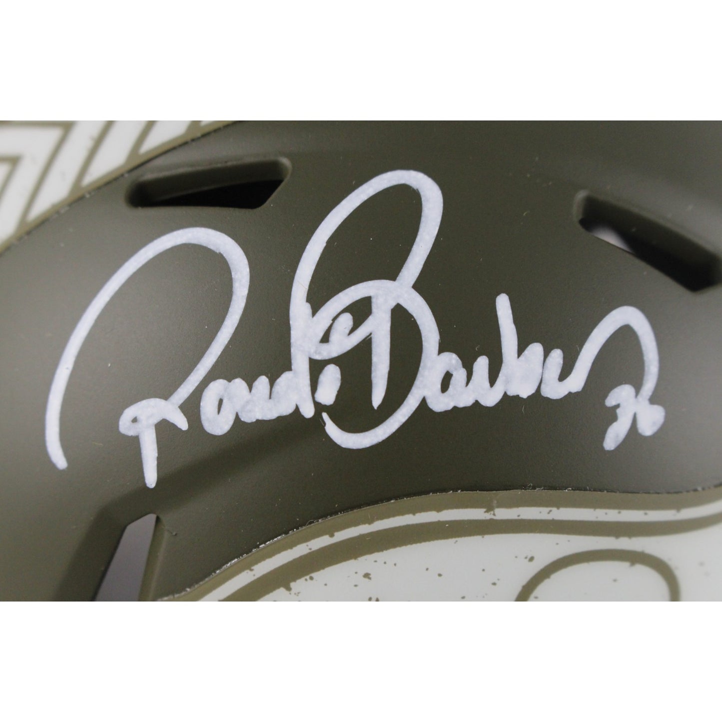 Ronde Barber Autographed Tampa Bay Buccaneers STS Mini Helmet (Beckett)