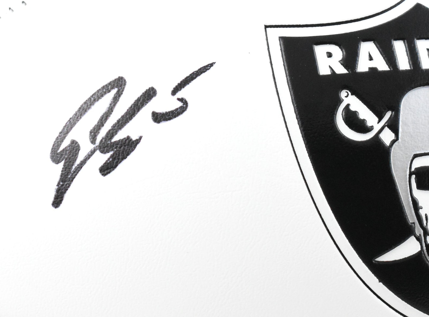 Geno Smith Autographed Las Vegas Raiders Logo Football
