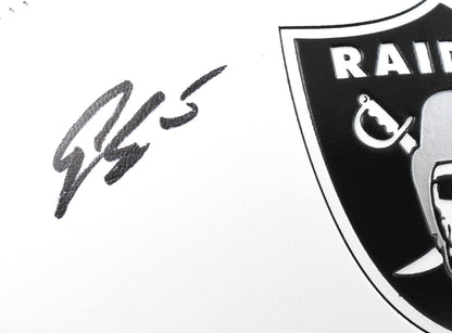 Geno Smith Autographed Las Vegas Raiders Logo Football