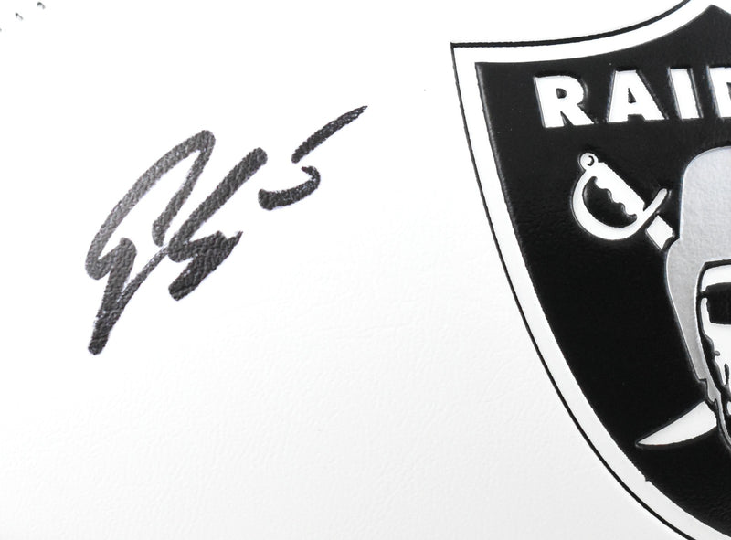 Geno Smith Autographed Las Vegas Raiders Logo Football