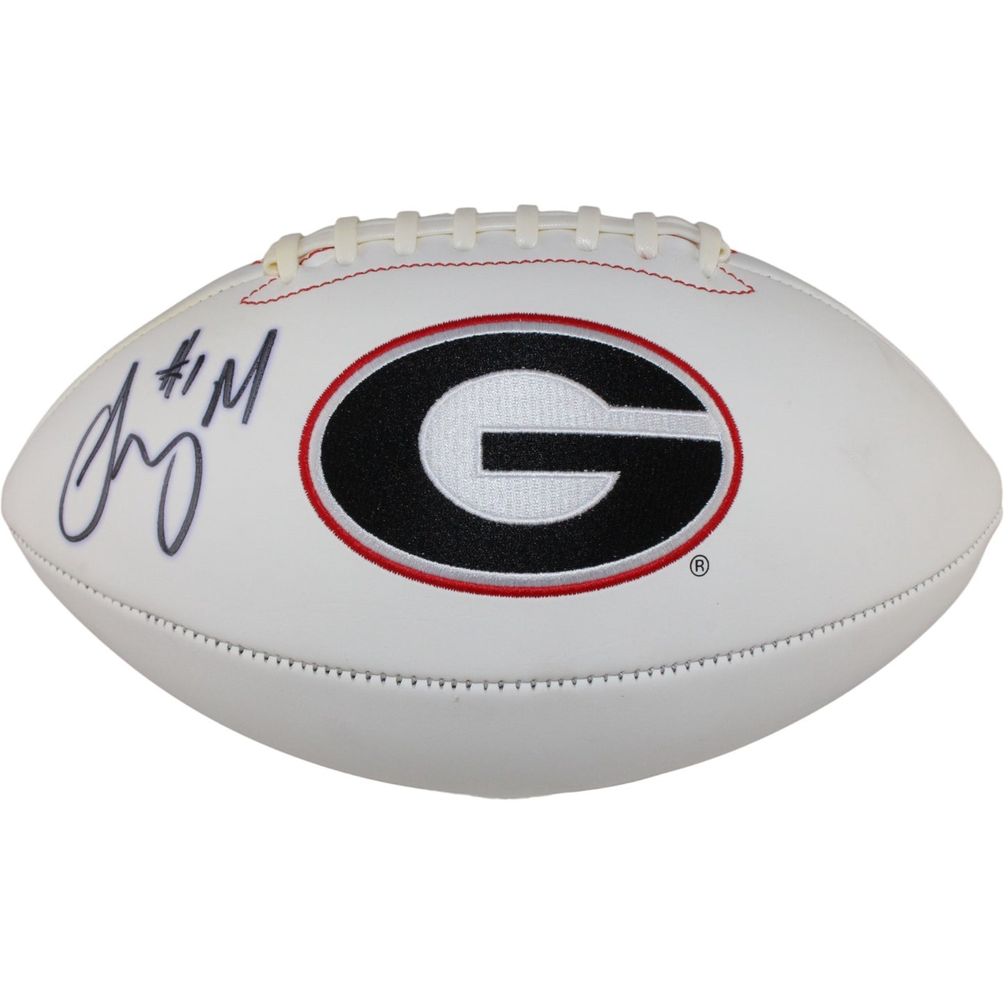Sony Michel Signed Georgia Bulldogs Logo Football