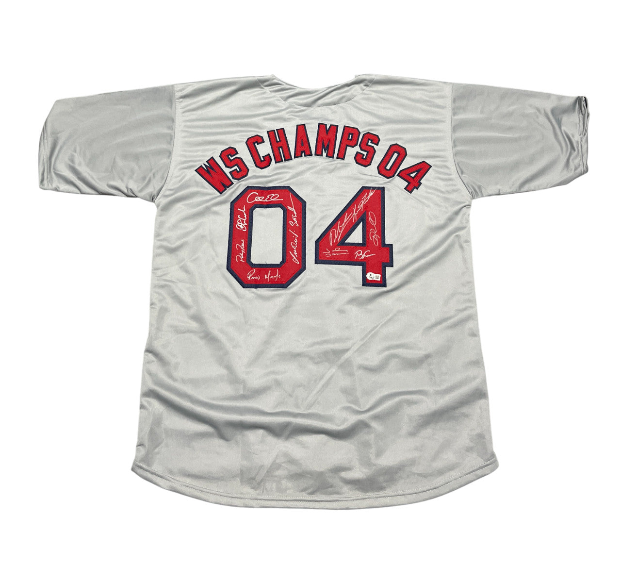 2004 Boston Red Sox Team Signed Custom Jersey (11 Signatures) BAS