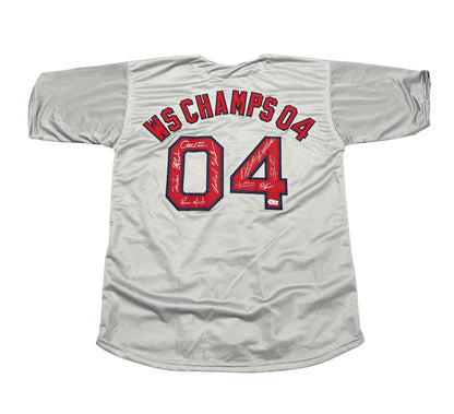 2004 Boston Red Sox Team Signed Custom Jersey (11 Signatures) BAS