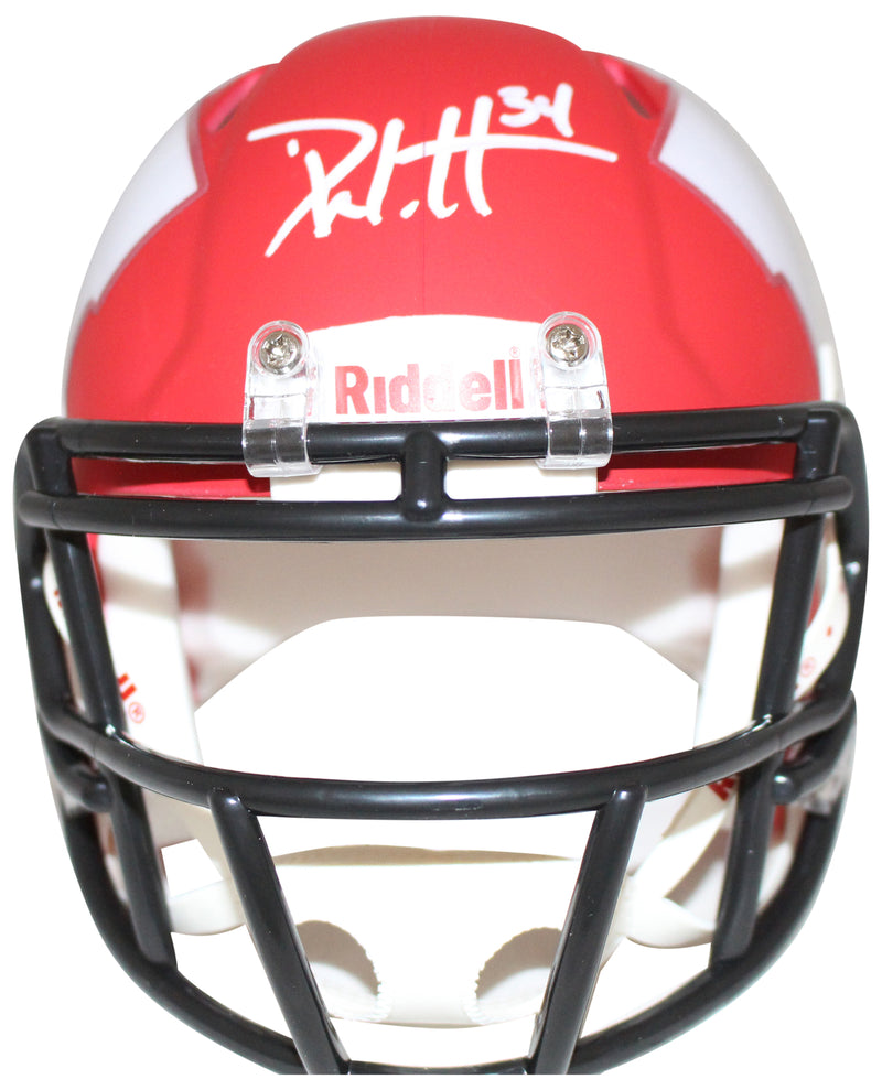Derek Watt Wisconsin Badgers Autographed AMP Mini Helmet JSA