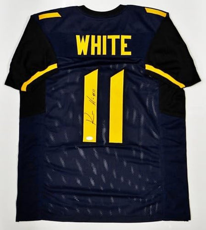 Kevin White Signed Blue & Yellow College-Style Custom Jersey